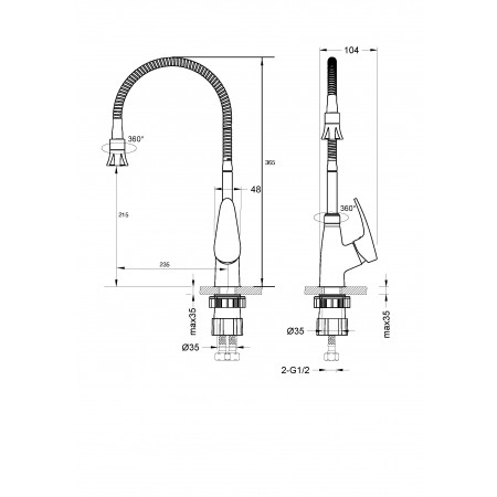 Смеситель LEMARK Linara LM0413C для кухни с гибким изливом Смеситель LEMARK Linara LM0413C для кухни с гибким изливом