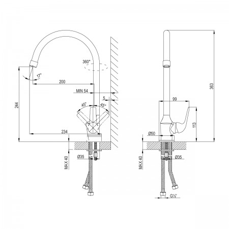 Смеситель LEMARK Plus Advance LM1205C для кухни Смеситель LEMARK Plus Advance LM1205C для кухни