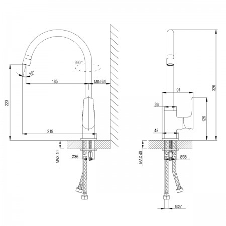 Смеситель LEMARK Plus Factor LM1605C для кухни Смеситель LEMARK Plus Factor LM1605C для кухни