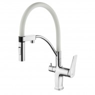 Смеситель LEMARK Comfort LM3074C-White для кухни с гибким изливом, с подключением к фильтру с питьевой водой