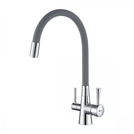 Смеситель LEMARK Comfort LM3075C-Gray для кухни с гибким изливом, с подключением к фильтру с питьевой водой Смеситель LEMARK Comfort LM3075C-Gray для кухни с гибким изливом, с подключением к фильтру с питьевой водой