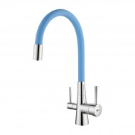 Смеситель LEMARK Comfort LM3075C-SkyBlue для кухни с гибким изливом, с подключением к фильтру с питьевой водой