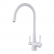 Смеситель LEMARK Comfort LM3075W для кухни с гибким изливом, с подключением к фильтру с питьевой водой
