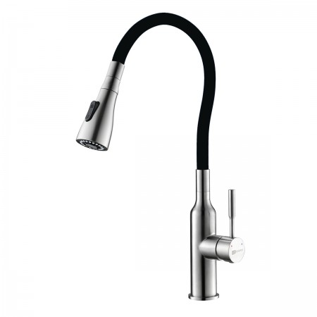 Смеситель LEMARK Expert LM5082S-Black для кухни с гибким изливом Смеситель LEMARK Expert LM5082S-Black для кухни с гибким изливом