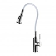 Смеситель LEMARK Expert LM5082S-White для кухни с гибким изливом