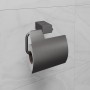 LEMARK | Держатель для туалетной бумаги LEMARK SMOOTH LINE с крышкой, графит LEMARK | Держатель для туалетной бумаги LEMARK SMOOTH LINE с крышкой, графит