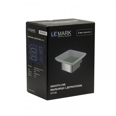 LEMARK | Мыльница LEMARK SMOOTH LINE с держателем, хром LEMARK | Мыльница LEMARK SMOOTH LINE с держателем, хром