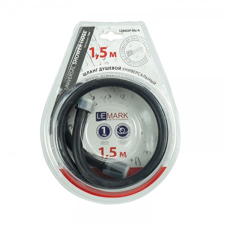 Душевой шланг LEMARK LE8025P-Black 1.5 м, TURN-FREE, черный Душевой шланг LEMARK LE8025P-Black 1.5 м, TURN-FREE, черный