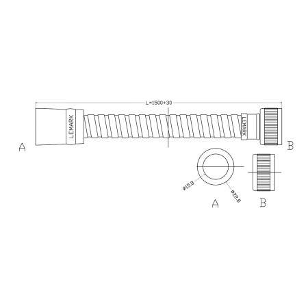 Душевой шланг LEMARK LE8043P ПВХ 1,5 м, блистер Душевой шланг LEMARK LE8043P ПВХ 1,5 м, блистер