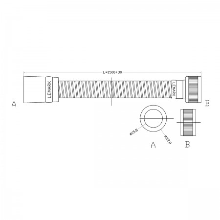 Душевой шланг LEMARK LE8044P ПВХ 1,5 м, прозрачный, блистер Душевой шланг LEMARK LE8044P ПВХ 1,5 м, прозрачный, блистер