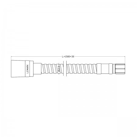 Душевой шланг LEMARK LE8050S для лейки кухонного смесителя 1,5 м.,1/2 Душевой шланг LEMARK LE8050S для лейки кухонного смесителя 1,5 м.,1/2