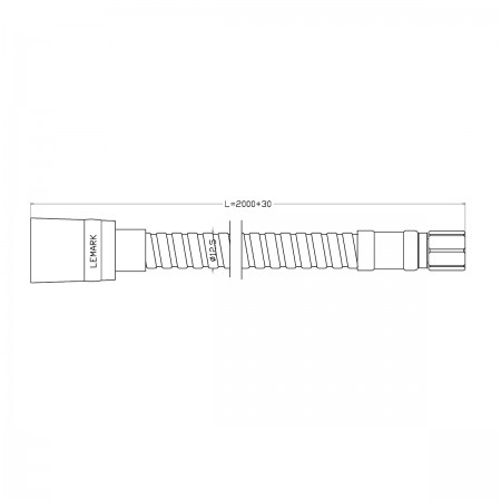 Душевой шланг LEMARK LE8051S для лейки смесителя на борт ванны 2.0 м, 1/2 Душевой шланг LEMARK LE8051S для лейки смесителя на борт ванны 2.0 м, 1/2