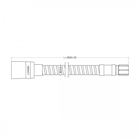 Шланг для лейки кухонного смесителя и смесителя на борт ванны LEMARK LE8055S, 300 см Шланг для лейки кухонного смесителя и смесителя на борт ванны LEMARK LE8055S, 300 см