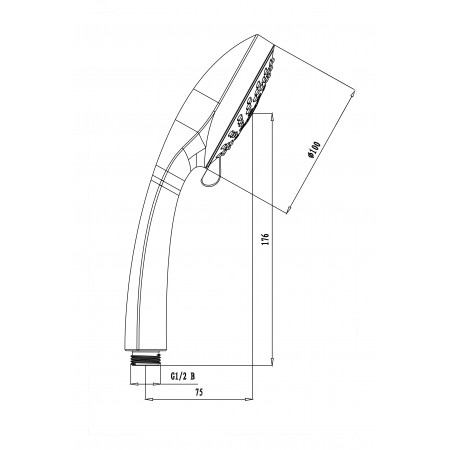 Лейка душевая LEMARK LM0125C, 5-функциональная Лейка душевая LEMARK LM0125C, 5-функциональная