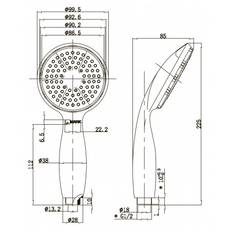 Лейка душевая LEMARK LM8001C, 1-функциональная Лейка душевая LEMARK LM8001C, 1-функциональная