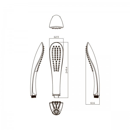 Лейка душевая LEMARK LM8006C, 1-функциональная Лейка душевая LEMARK LM8006C, 1-функциональная