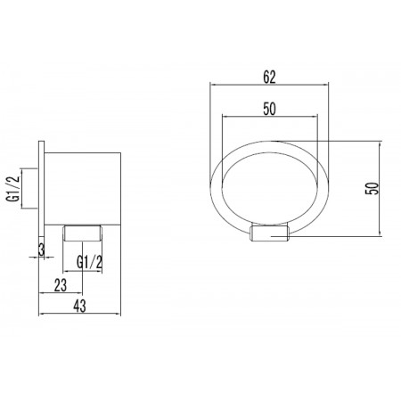 Подключение для душевого шланга LEMARK LM8026C Подключение для душевого шланга LEMARK LM8026C