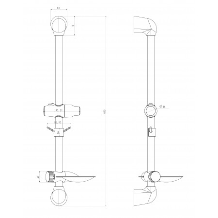 Душевая стойка LEMARK LM8065C круглой мыльницей Душевая стойка LEMARK LM8065C круглой мыльницей