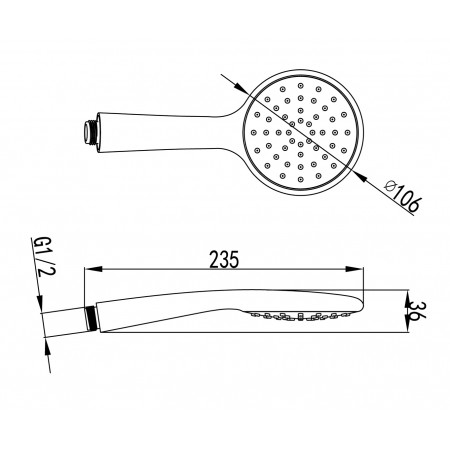 Лейка душевая LEMARK LM8094C, 1-функциональная Лейка душевая LEMARK LM8094C, 1-функциональная