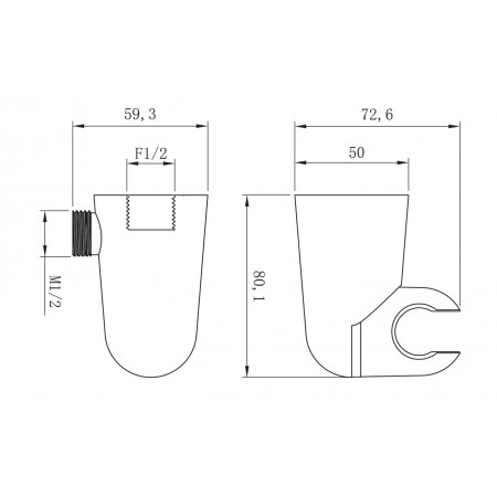 Крепление настенное LEMARK LM8099C фиксированное для лейки Крепление настенное LEMARK LM8099C фиксированное для лейки