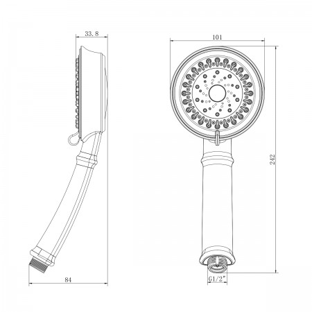 Лейка душевая LEMARK LM8118C, 3-функциональная Лейка душевая LEMARK LM8118C, 3-функциональная