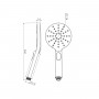 Лейка душевая LEMARK LM8122C, 3-функциональная Лейка душевая LEMARK LM8122C, 3-функциональная