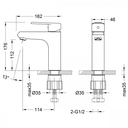 Смеситель LEMARK Point LM0306C для раковины Смеситель LEMARK Point LM0306C для раковины