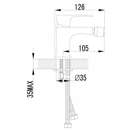 Смеситель LEMARK Plus Factor LM1608C для биде Смеситель LEMARK Plus Factor LM1608C для биде