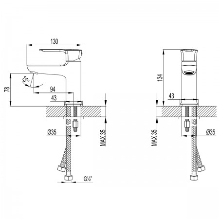 Смеситель LEMARK Basis LM3606C для раковины Смеситель LEMARK Basis LM3606C для раковины