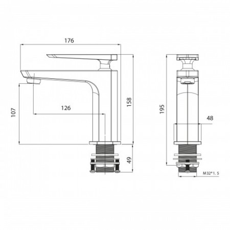 Смеситель LEMARK Prizma LM3906C для раковины Смеситель LEMARK Prizma LM3906C для раковины