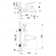 Смеситель LEMARK Partner LM6552C для ванны