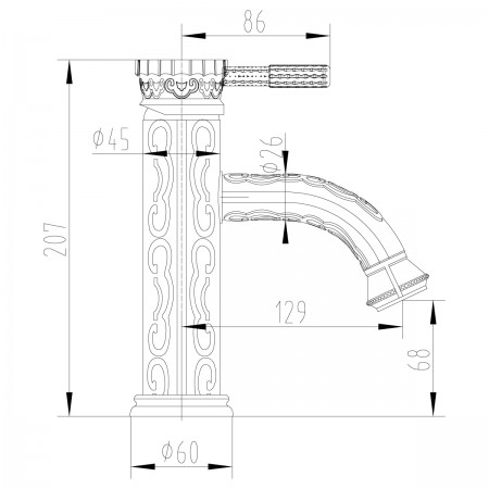 Смеситель LEMARK Jasmine LM6606B для раковины Смеситель LEMARK Jasmine LM6606B для раковины