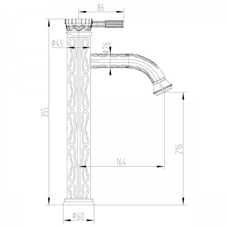 Смеситель LEMARK Jasmine LM6609ORB для раковины Смеситель LEMARK Jasmine LM6609ORB для раковины