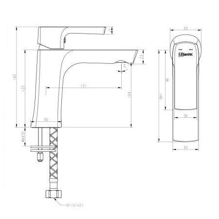Смеситель LEMARK Ursus LM7206BL для раковины монолитный Смеситель LEMARK Ursus LM7206BL для раковины монолитный