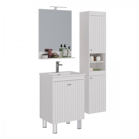 Зеркало LEMARK ROMANCE 60 см с полкой, цвет: Белый глянец Зеркало LEMARK ROMANCE 60 см с полкой, цвет: Белый глянец