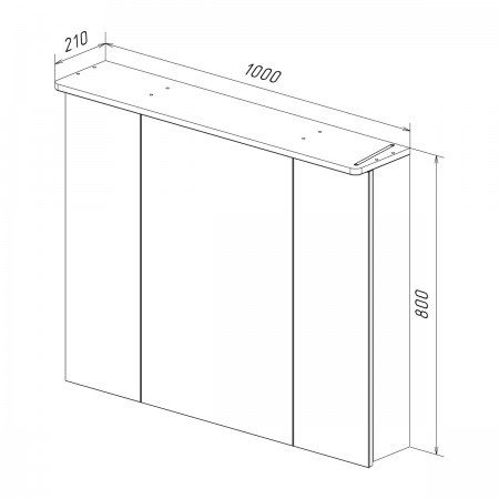 Шкаф зеркальный LEMARK ZENON 100х80 см 3-х дверный, с козырьком-подсветкой, с розеткой, цвет корпуса: Белый глянец Шкаф зеркальный LEMARK ZENON 100х80 см 3-х дверный, с козырьком-подсветкой, с розеткой, цвет корпуса: Белый глянец