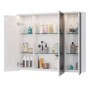 Шкаф зеркальный LEMARK ZENON 100х80 см 3-х дверный, с козырьком-подсветкой, с розеткой, цвет корпуса: Белый глянец Шкаф зеркальный LEMARK ZENON 100х80 см 3-х дверный, с козырьком-подсветкой, с розеткой, цвет корпуса: Белый глянец