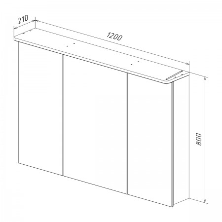 Шкаф зеркальный LEMARK ZENON 120х80 см 3-х дверный, с козырьком-подсветкой, с розеткой, цвет корпуса: Белый глянец Шкаф зеркальный LEMARK ZENON 120х80 см 3-х дверный, с козырьком-подсветкой, с розеткой, цвет корпуса: Белый глянец