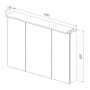 Шкаф зеркальный LEMARK ZENON 120х80 см 3-х дверный, с козырьком-подсветкой, с розеткой, цвет корпуса: Белый глянец Шкаф зеркальный LEMARK ZENON 120х80 см 3-х дверный, с козырьком-подсветкой, с розеткой, цвет корпуса: Белый глянец