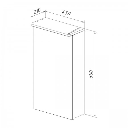 Шкаф зеркальный LEMARK ZENON 45х80 см 1 дверный, петли слева, с козырьком-подсветкой, с розеткой, цвет корпуса: Белый глянец Шкаф зеркальный LEMARK ZENON 45х80 см 1 дверный, петли слева, с козырьком-подсветкой, с розеткой, цвет корпуса: Белый глянец