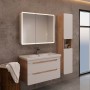 Шкаф зеркальный LEMARK ELEMENT 90х80 см с подсветкой, с розеткой, цвет корпуса: Белый Шкаф зеркальный LEMARK ELEMENT 90х80 см с подсветкой, с розеткой, цвет корпуса: Белый